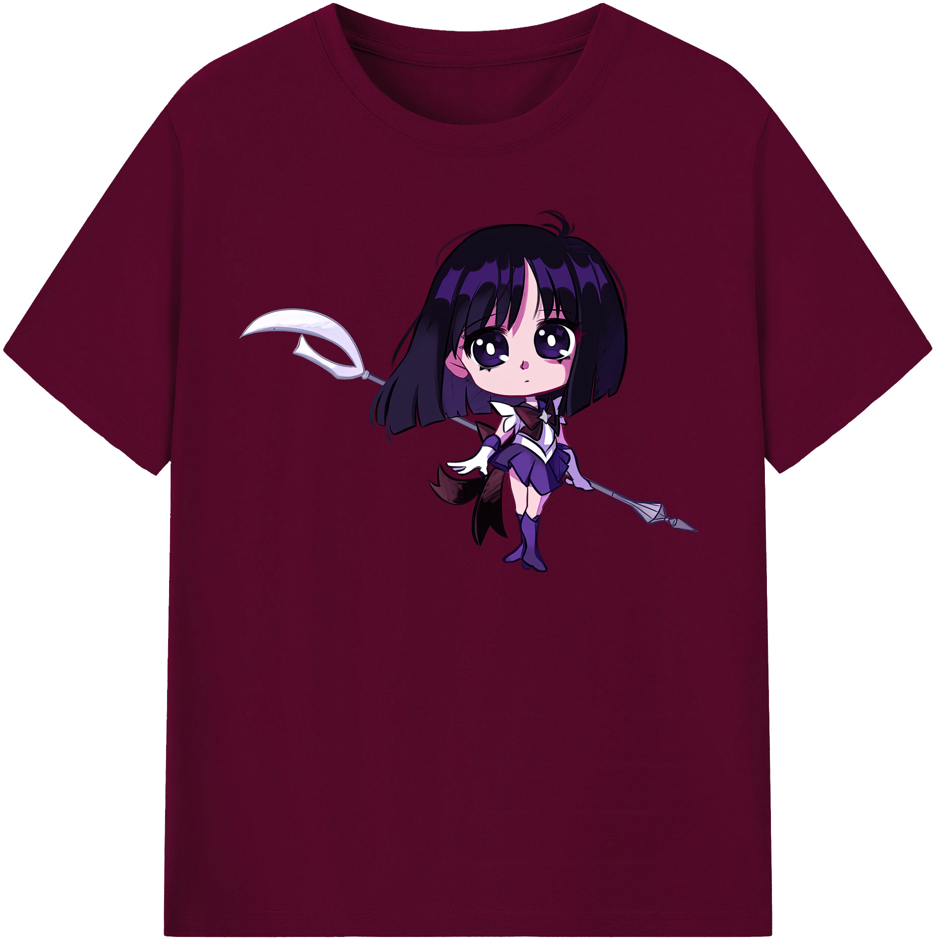 （画像用） 美少女戦士セーラームーン 土萠ほたる Sailor Moon Tomoe Hotaru （セーラーサターン；Sailor Saturn） レディースカジュアルプリントTシャツ（綿100％）